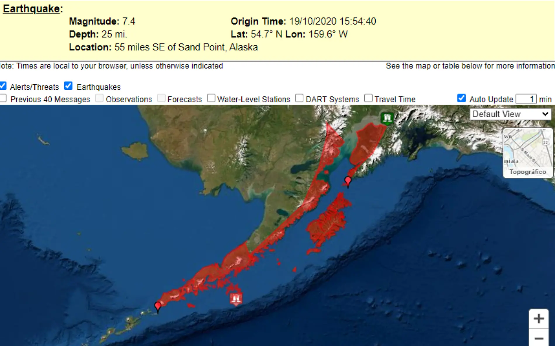 alaska sismo SKYALERT